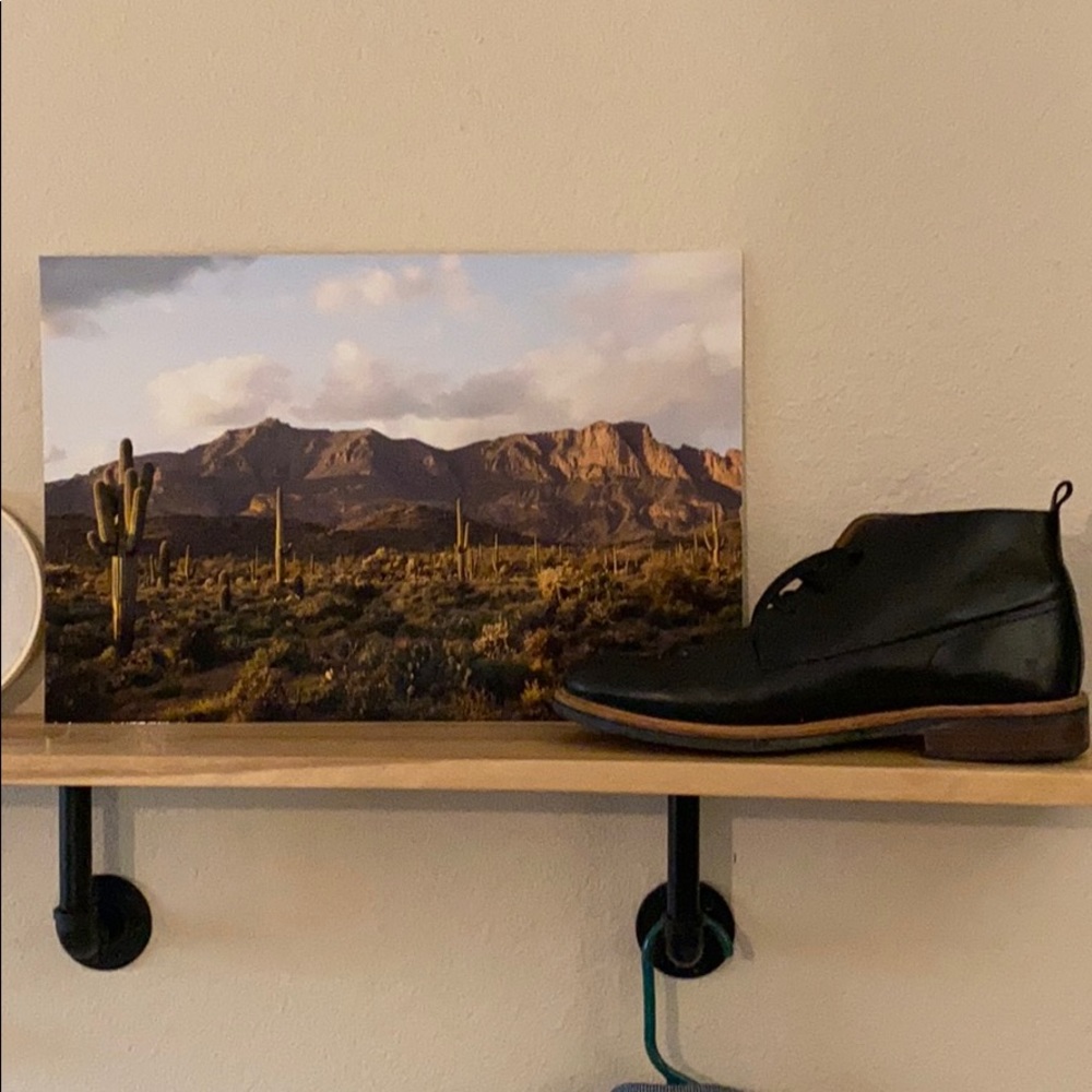 Black Bacco Bucci Studio leather dress shoe boots